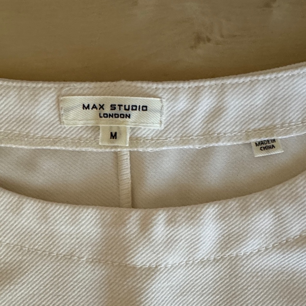 Max Studio Cream Relaxed Top & Wide Leg Pants Set - Picture 2 of 8